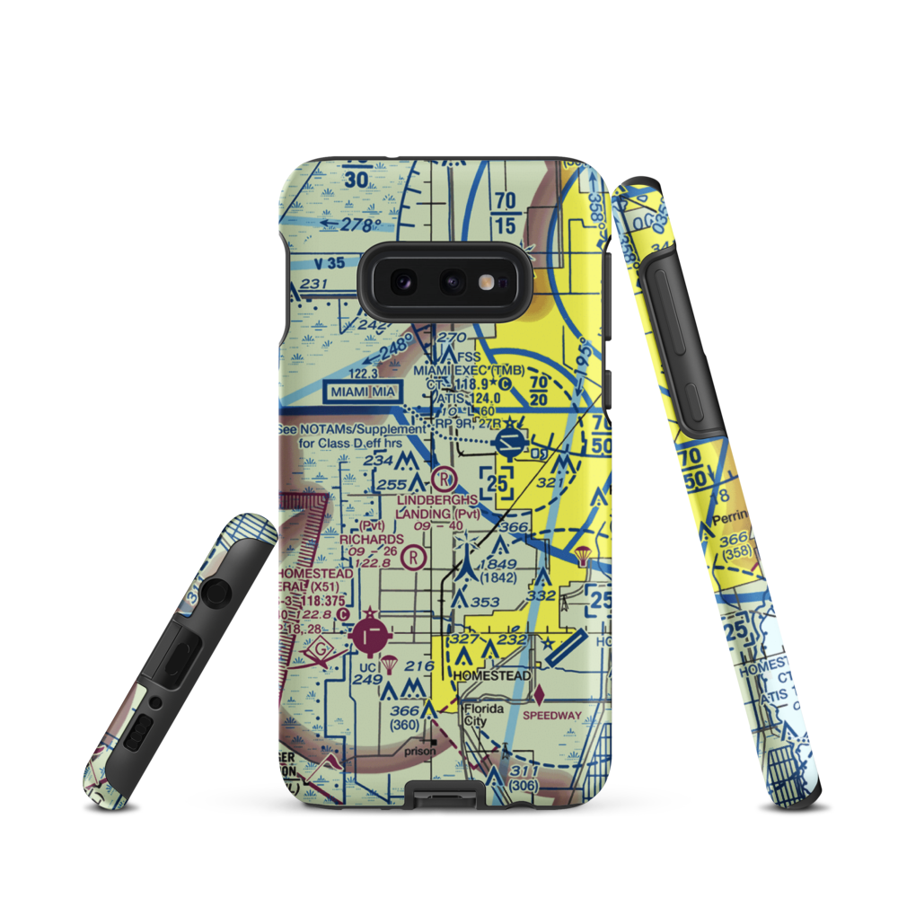 Lindbergh's Landing Airport (FA35) VFR Sectional Samsung Phone Case Samsung Galaxy S10e model shown