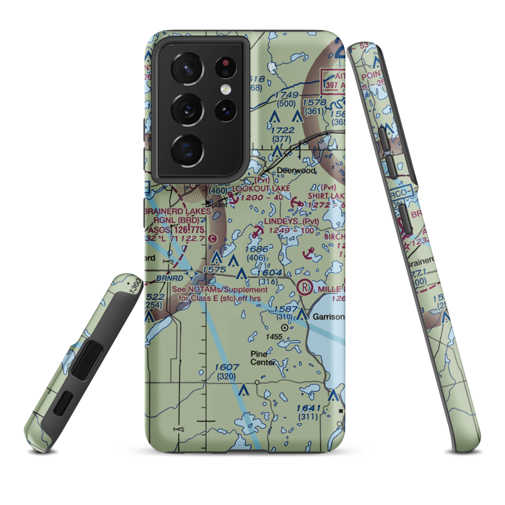 Lindey's Landing Airport (5MN7) VFR Sectional Samsung Phone Case Samsung Galaxy S21 Plus model shown