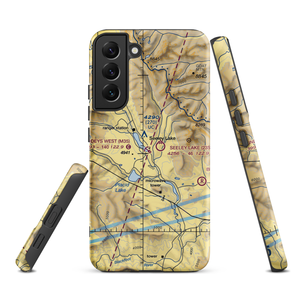 Lindey's Landing West Seaplane Base (M35) VFR Sectional Samsung Phone Case Samsung Galaxy S22 Plus model shown