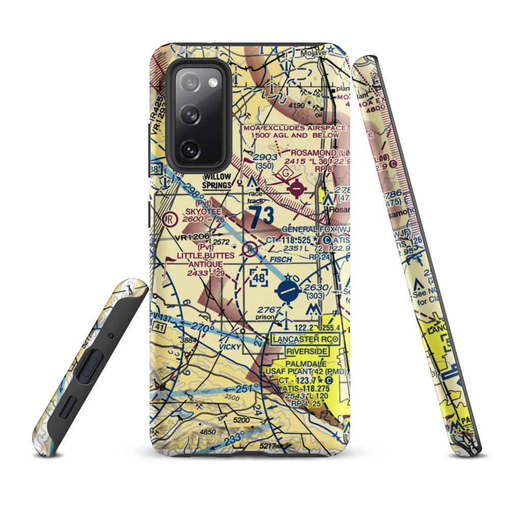 Little Buttes Antique Airfield (1CL1) VFR Sectional Samsung Phone Case Samsung Galaxy S20 FE model shown