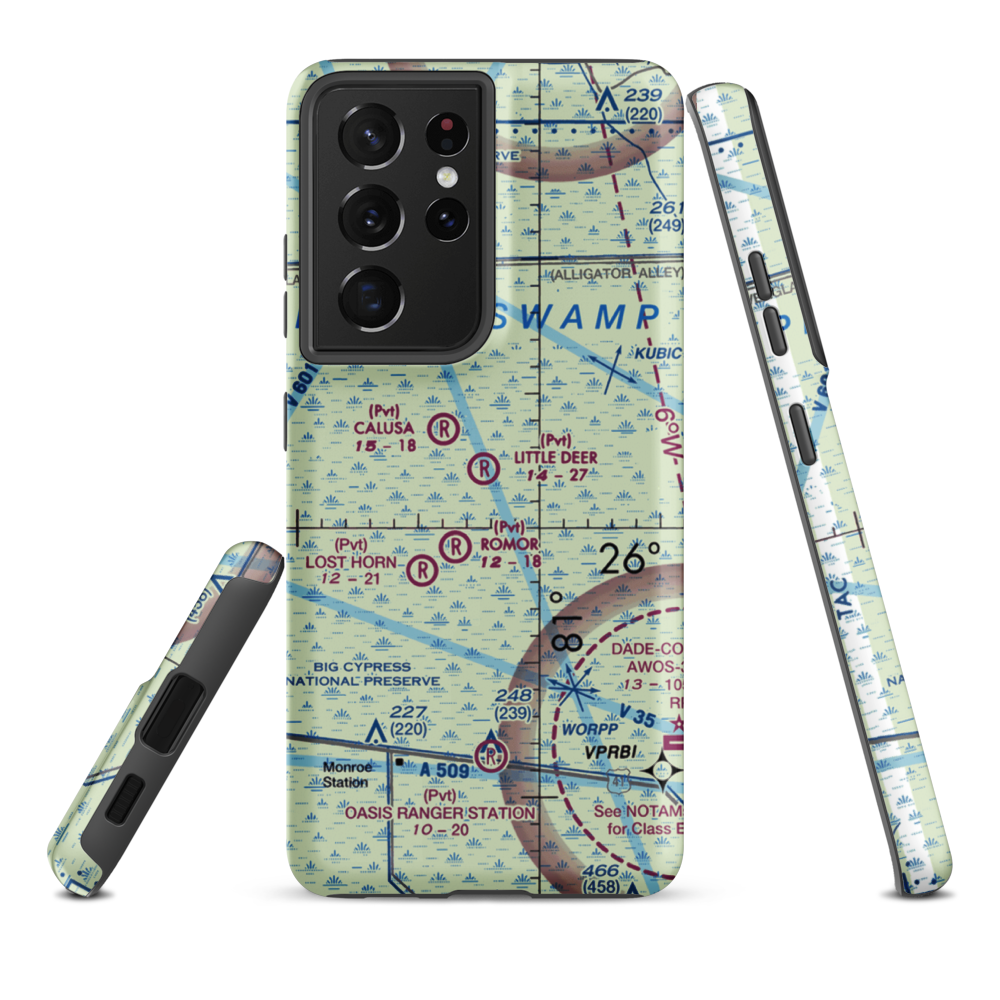 Little Deer Airport (16FA) VFR Sectional Samsung Phone Case Samsung Galaxy S21 Ultra model shown