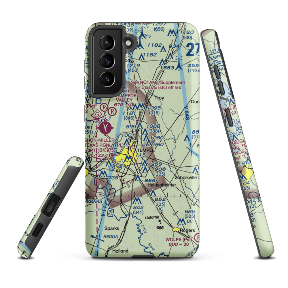 Little Elm Field (US-0141) VFR Sectional Samsung Phone Case Samsung Galaxy S21 FE model shown