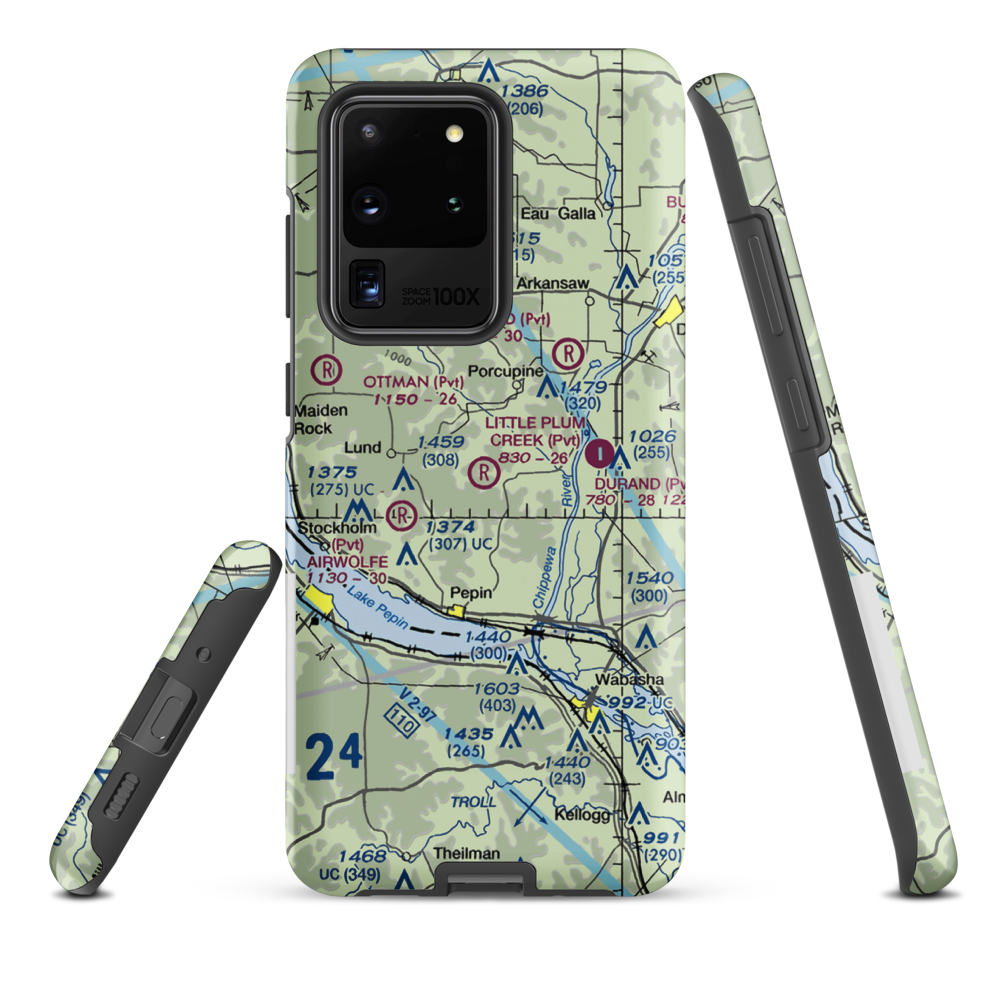 Little Plum Creek Airport (25WN) VFR Sectional Samsung Phone Case Samsung Galaxy S20 Ultra model shown