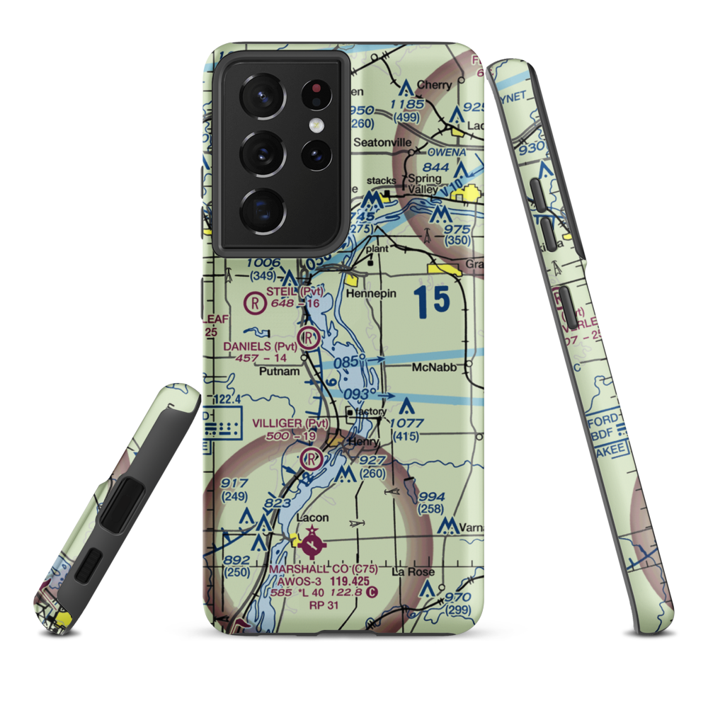Little Sister Seaplane Base (8IL9) VFR Sectional Samsung Phone Case Samsung Galaxy S21 Plus model shown