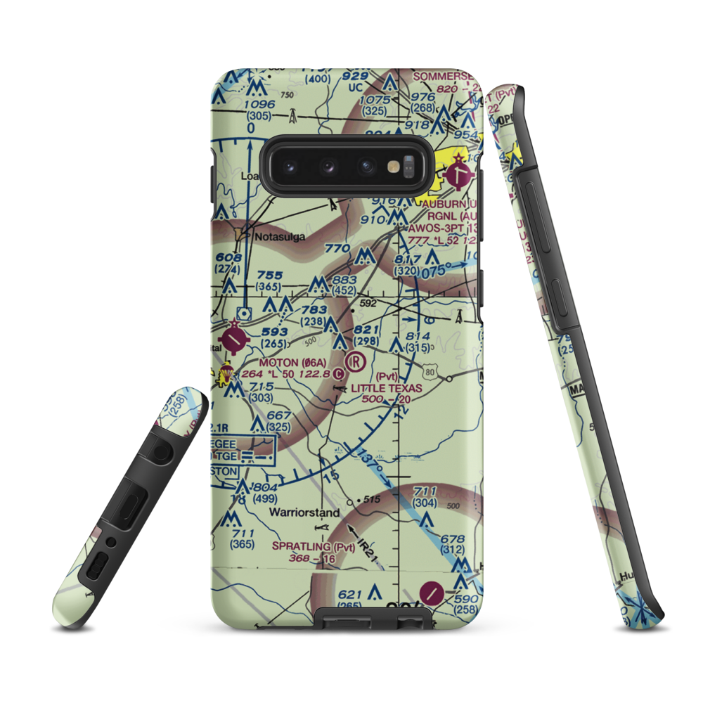Little Texas Airport (27AL) VFR Sectional Samsung Phone Case Samsung Galaxy S10 Plus model shown