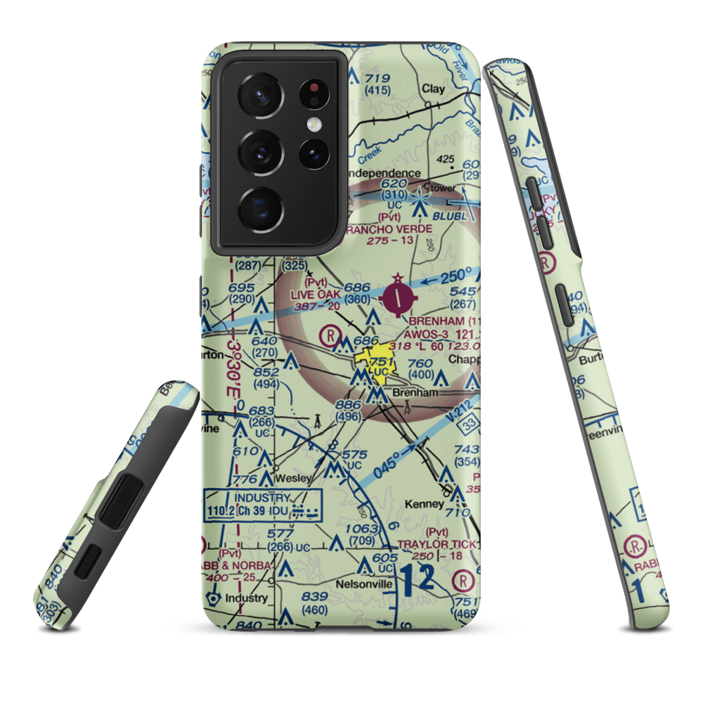 Live Oak Ranch Airport (TA17) VFR Sectional Samsung Phone Case Samsung Galaxy S21 Ultra model shown