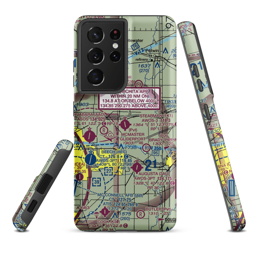 Lloyd Stearman Field (1K1) VFR Sectional Samsung Phone Case Samsung Galaxy S21 Ultra model shown