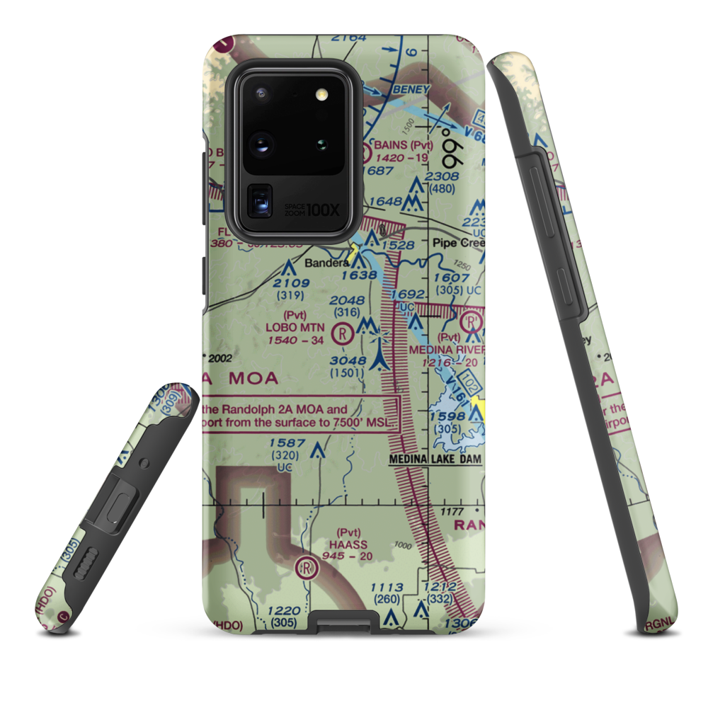Lobo Mountain Ranch Airport (TE21) VFR Sectional Samsung Phone Case Samsung Galaxy S20 Ultra model shown