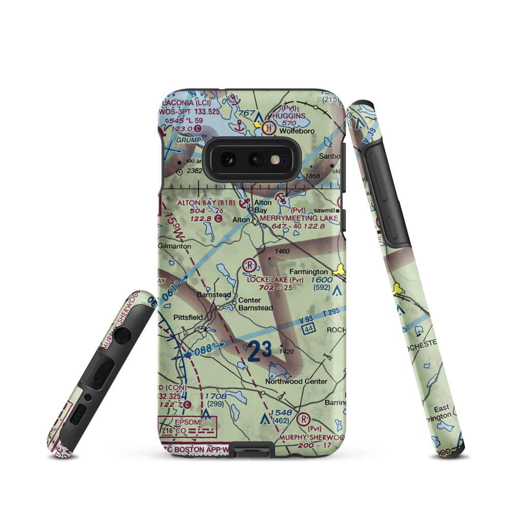 Locke Lake Airport (NH15) VFR Sectional Samsung Phone Case Samsung Galaxy S10 Plus model shown