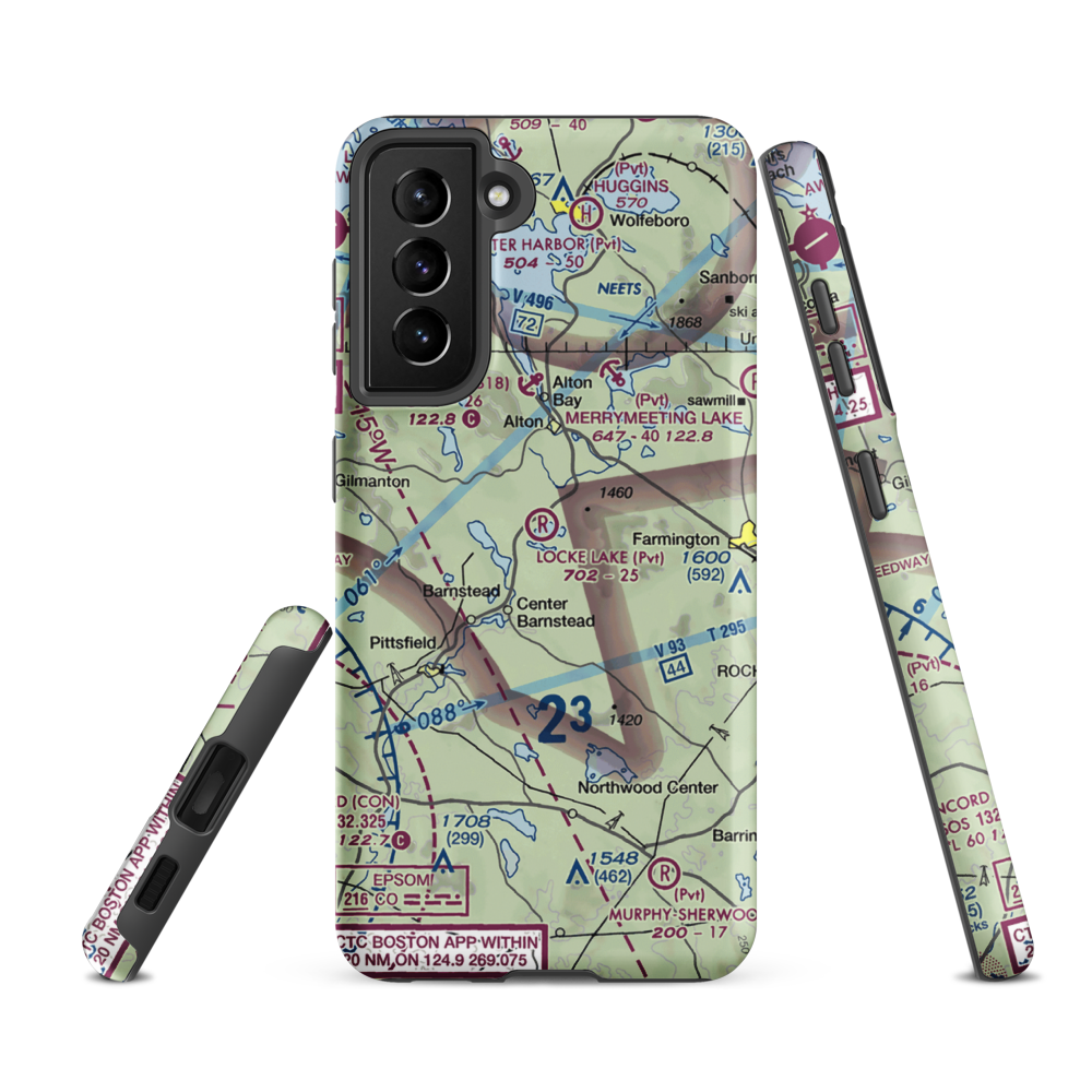 Locke Lake Airport (NH15) VFR Sectional Samsung Phone Case Samsung Galaxy S21 Ultra model shown