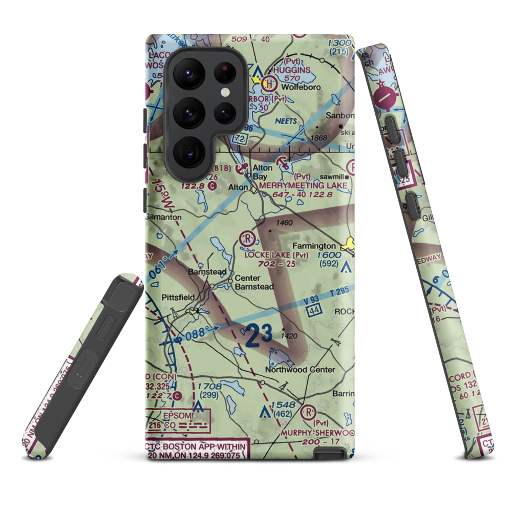 Locke Lake Airport (NH15) VFR Sectional Samsung Phone Case Samsung Galaxy S22 Ultra model shown
