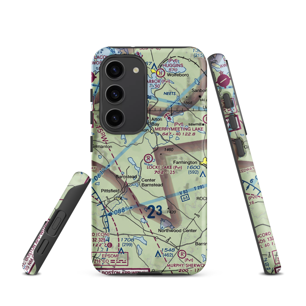 Locke Lake Airport (NH15) VFR Sectional Samsung Phone Case Samsung Galaxy S23 model shown