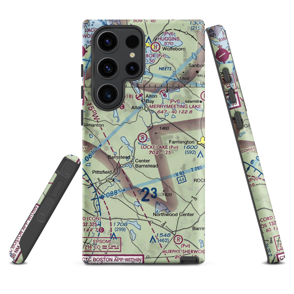 Locke Lake Airport (NH15) VFR Sectional Samsung Phone Case Samsung Galaxy S23 Ultra model shown