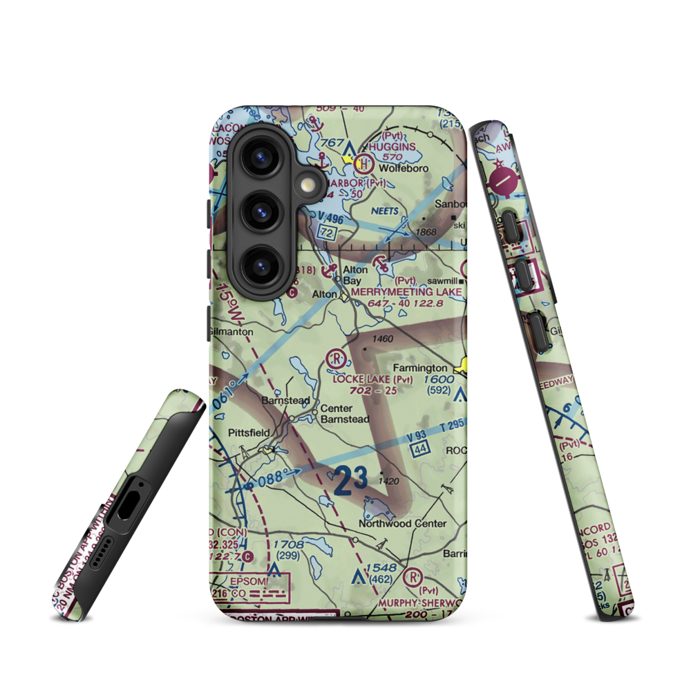Locke Lake Airport (NH15) VFR Sectional Samsung Phone Case Samsung Galaxy S24 model shown