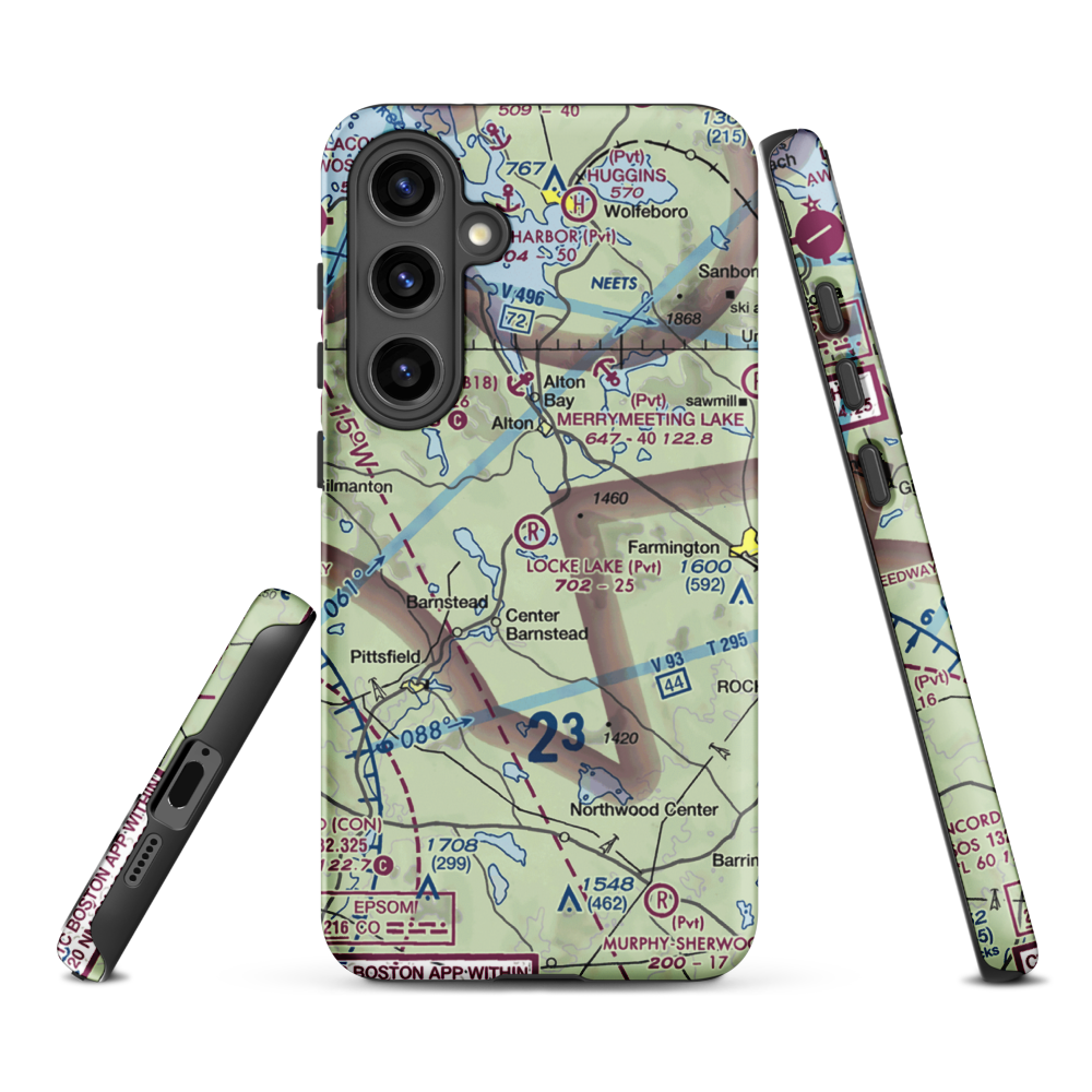 Locke Lake Airport (NH15) VFR Sectional Samsung Phone Case Samsung Galaxy S24 Plus model shown