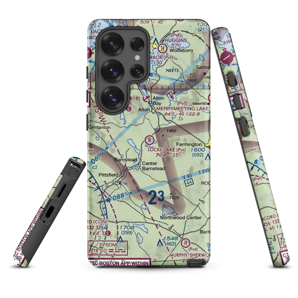 Locke Lake Airport (NH15) VFR Sectional Samsung Phone Case Samsung Galaxy S25 Ultra model shown