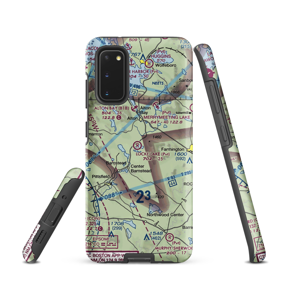 Locke Lake Airport (NH15) VFR Sectional Samsung Phone Case Samsung Galaxy S20 model shown