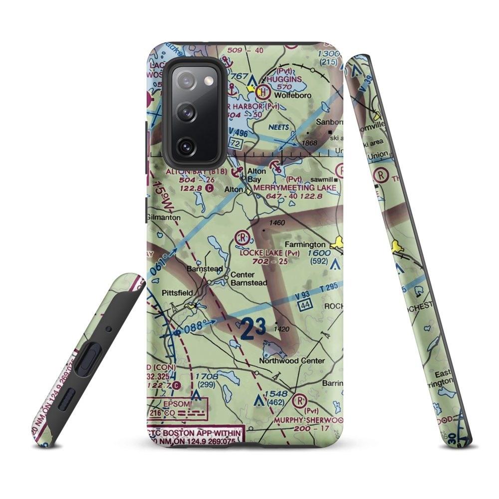 Locke Lake Airport (NH15) VFR Sectional Samsung Phone Case Samsung Galaxy S20 FE model shown