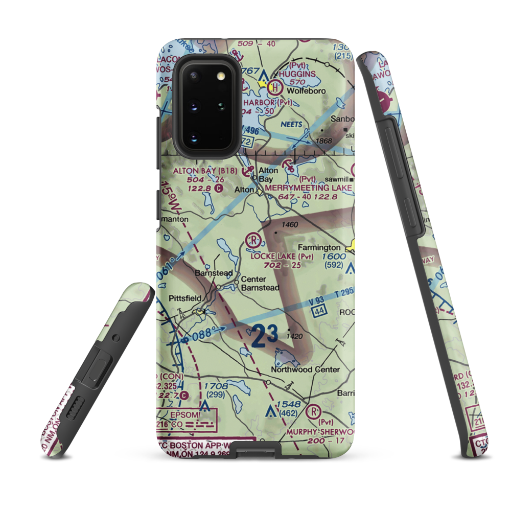 Locke Lake Airport (NH15) VFR Sectional Samsung Phone Case Samsung Galaxy S20 Plus model shown