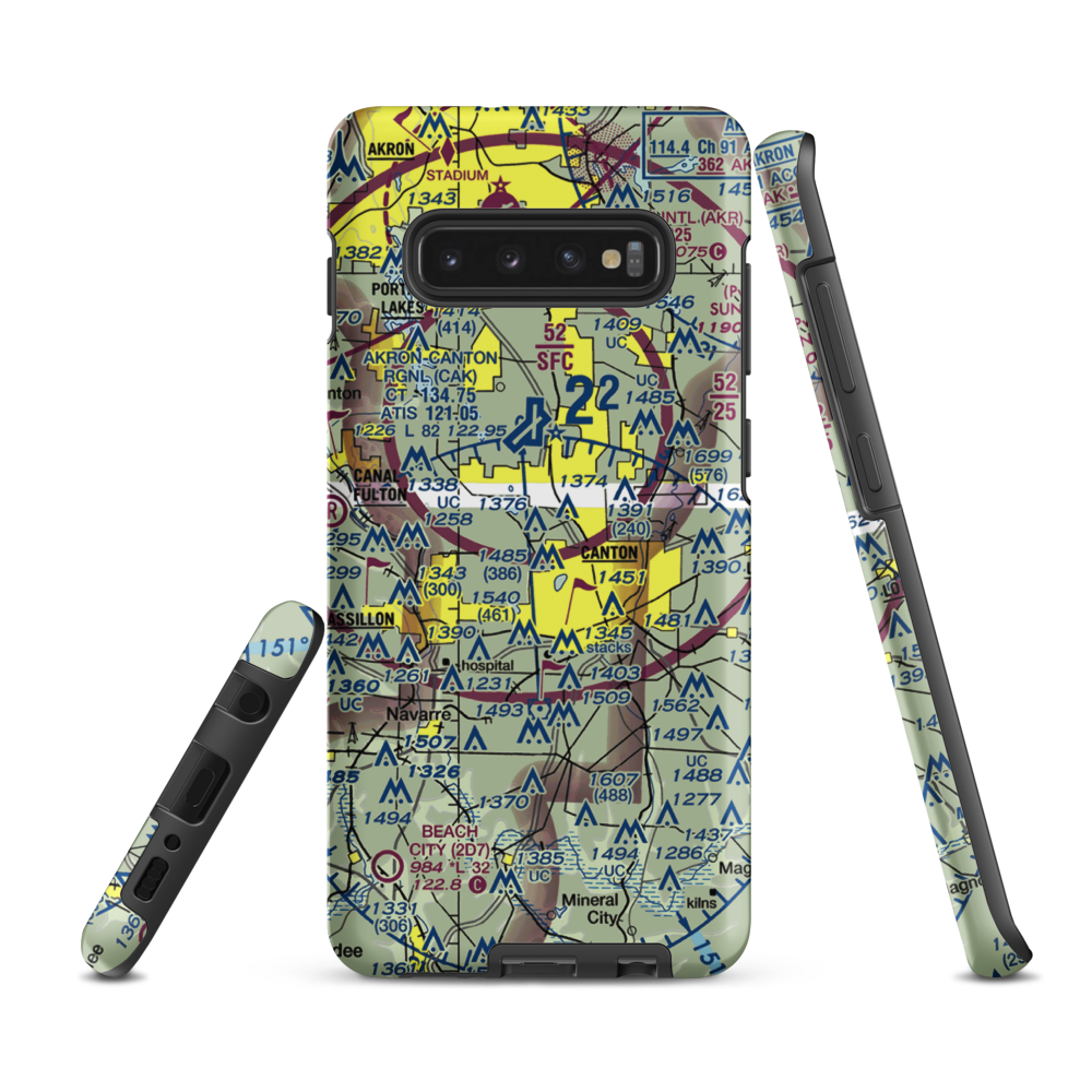 Lockeridge Airport (OI58) VFR Sectional Samsung Phone Case Samsung Galaxy S10 Plus model shown
