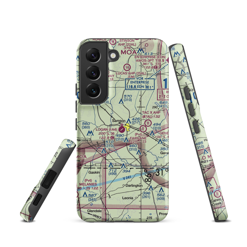 Logan Field (1A4) VFR Sectional Samsung Phone Case Samsung Galaxy S22 model shown