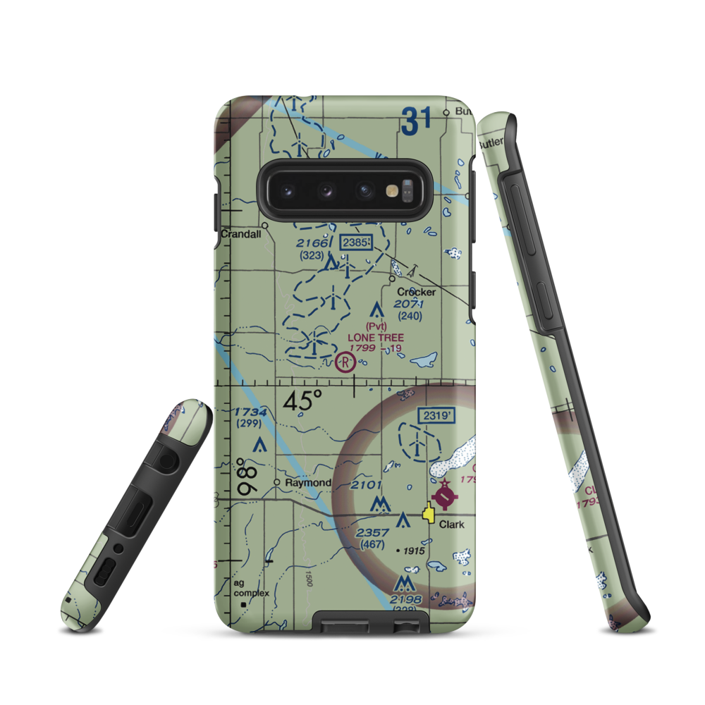 Lone Tree Airport (SD59) VFR Sectional Samsung Phone Case Samsung Galaxy S10 model shown