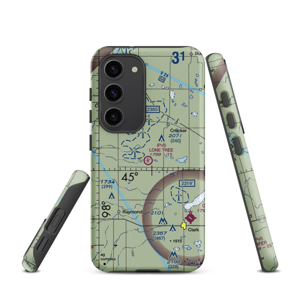 Lone Tree Airport (SD59) VFR Sectional Samsung Phone Case Samsung Galaxy S23 model shown