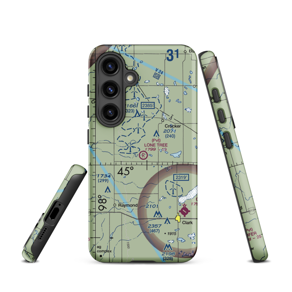 Lone Tree Airport (SD59) VFR Sectional Samsung Phone Case Samsung Galaxy S24 model shown