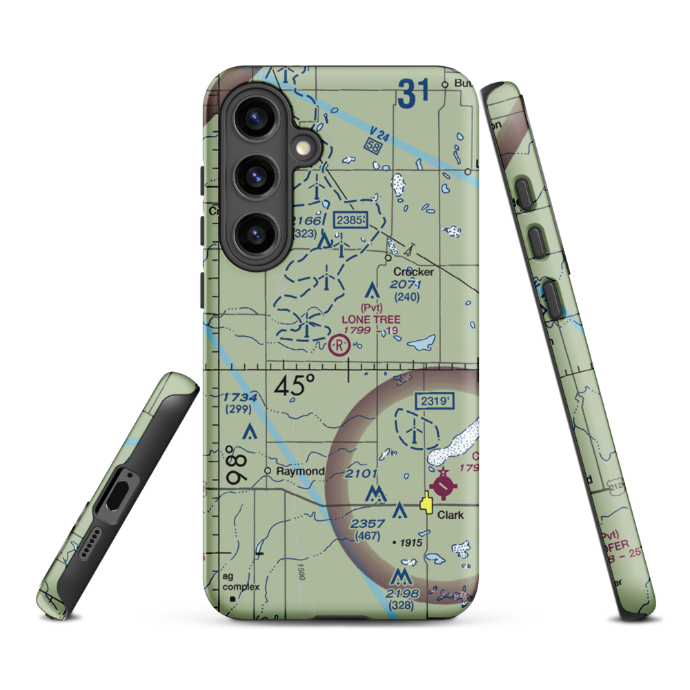 Lone Tree Airport (SD59) VFR Sectional Samsung Phone Case Samsung Galaxy S24 Plus model shown