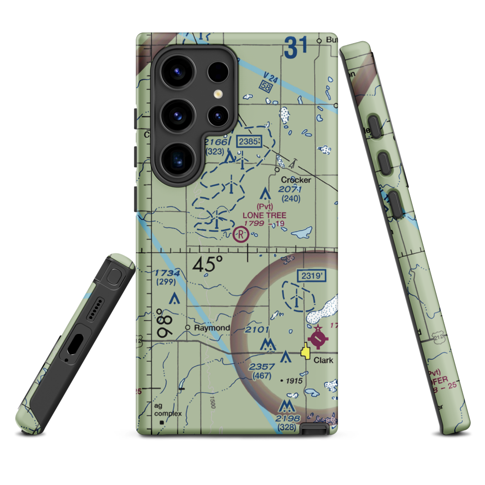 Lone Tree Airport (SD59) VFR Sectional Samsung Phone Case Samsung Galaxy S24 Ultra model shown