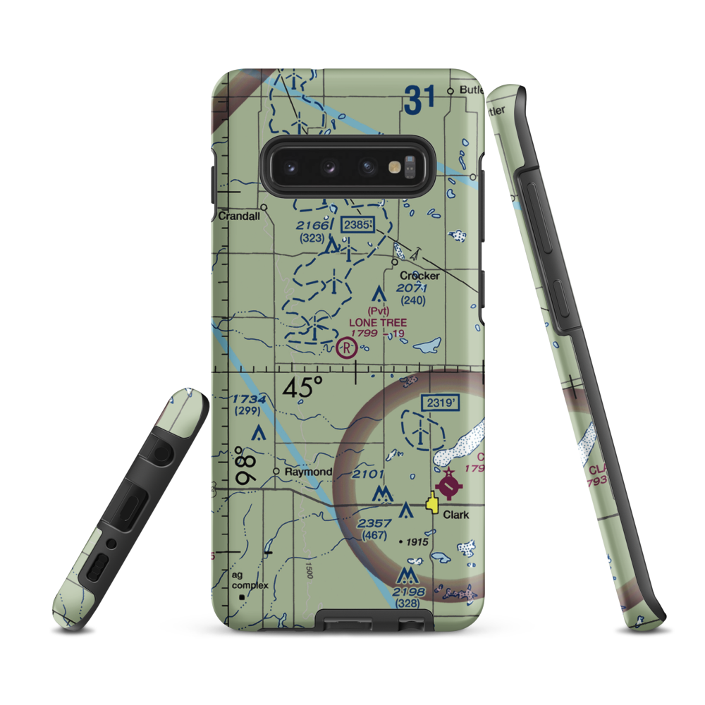 Lone Tree Airport (SD59) VFR Sectional Samsung Phone Case Samsung Galaxy S10 Plus model shown
