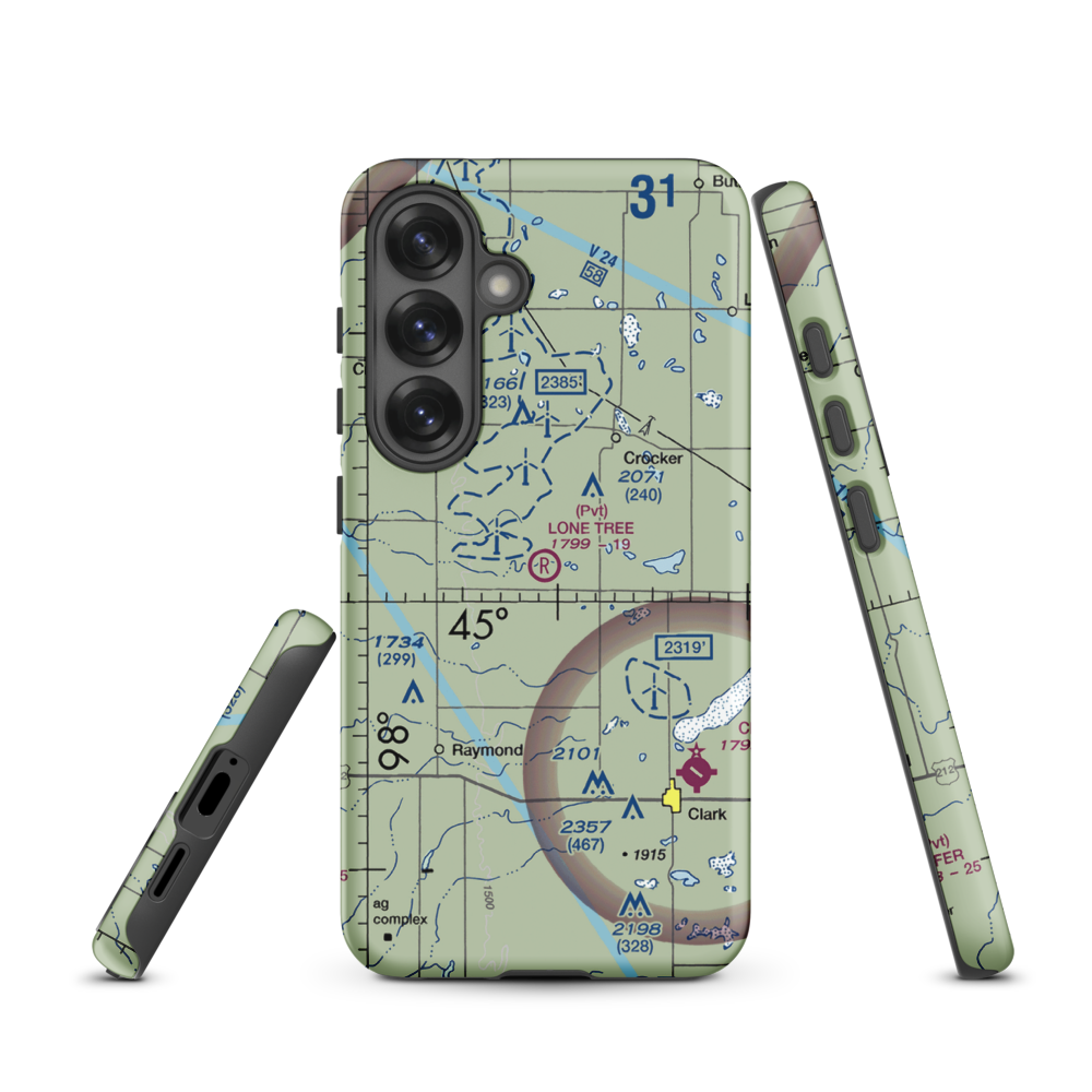 Lone Tree Airport (SD59) VFR Sectional Samsung Phone Case Samsung Galaxy S25 model shown