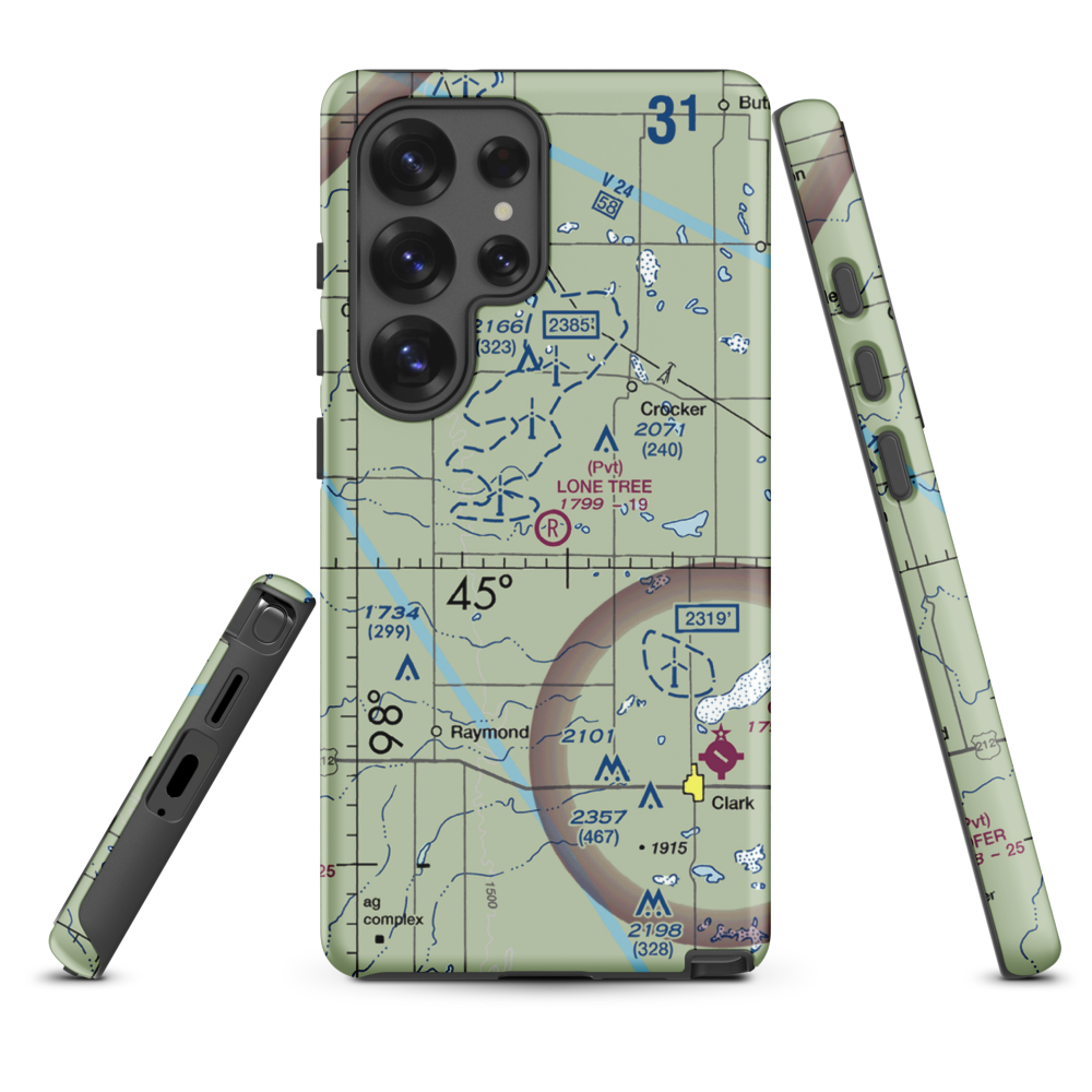 Lone Tree Airport (SD59) VFR Sectional Samsung Phone Case Samsung Galaxy S25 Ultra model shown