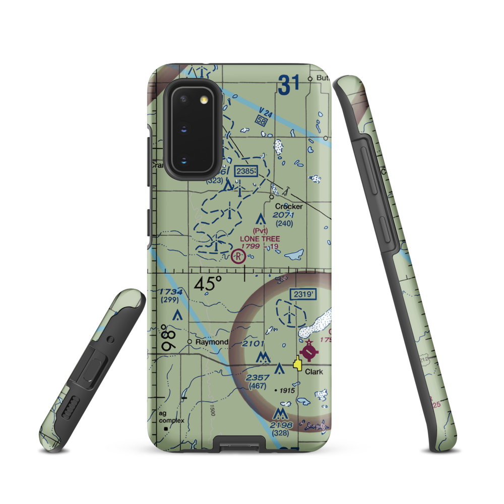 Lone Tree Airport (SD59) VFR Sectional Samsung Phone Case Samsung Galaxy S20 model shown