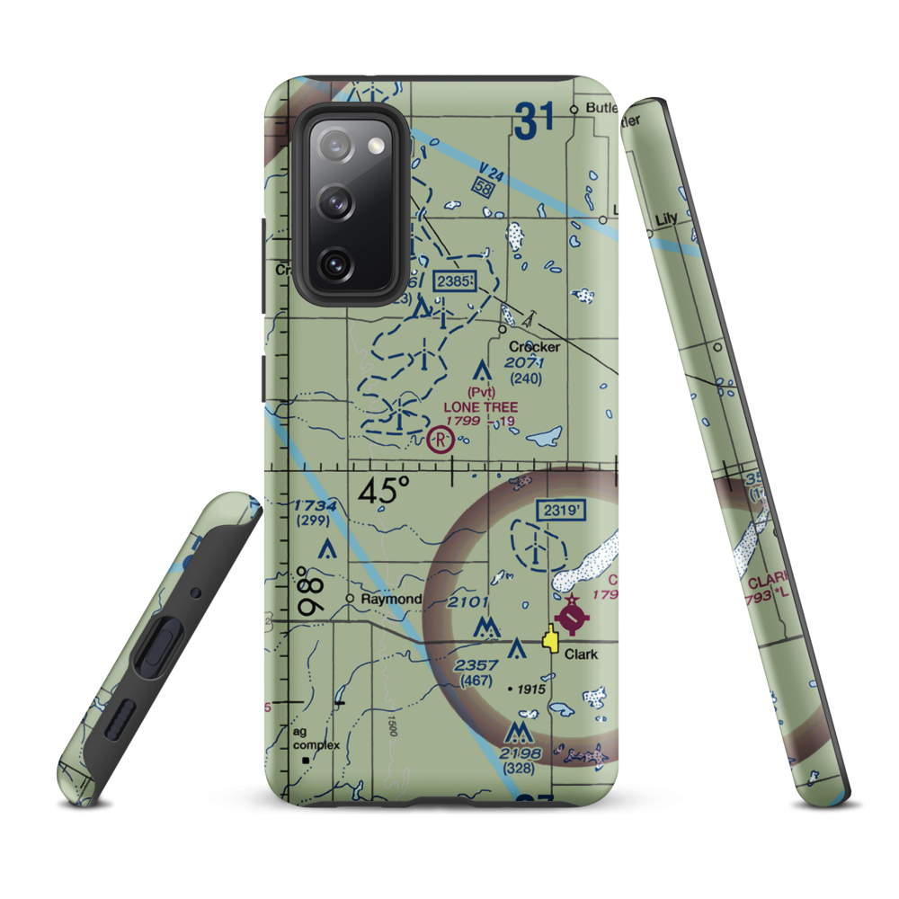 Lone Tree Airport (SD59) VFR Sectional Samsung Phone Case Samsung Galaxy S20 FE model shown