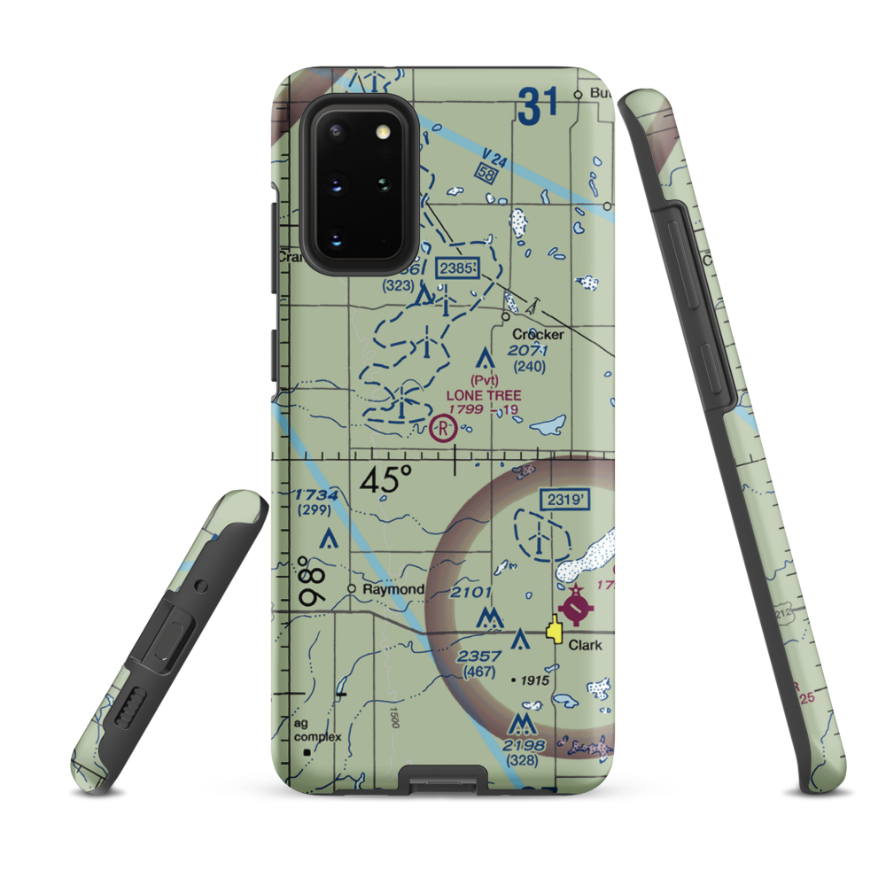 Lone Tree Airport (SD59) VFR Sectional Samsung Phone Case Samsung Galaxy S20 Plus model shown