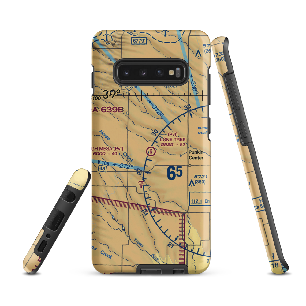 Lone Tree Ranch Airport (35CO) VFR Sectional Samsung Phone Case Samsung Galaxy S10 Plus model shown