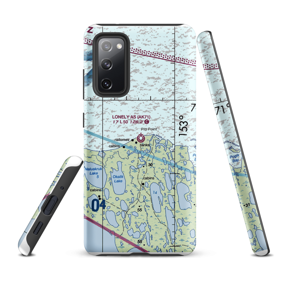 Lonely Air Station (AK71) VFR Sectional Samsung Phone Case Samsung Galaxy S20 FE model shown
