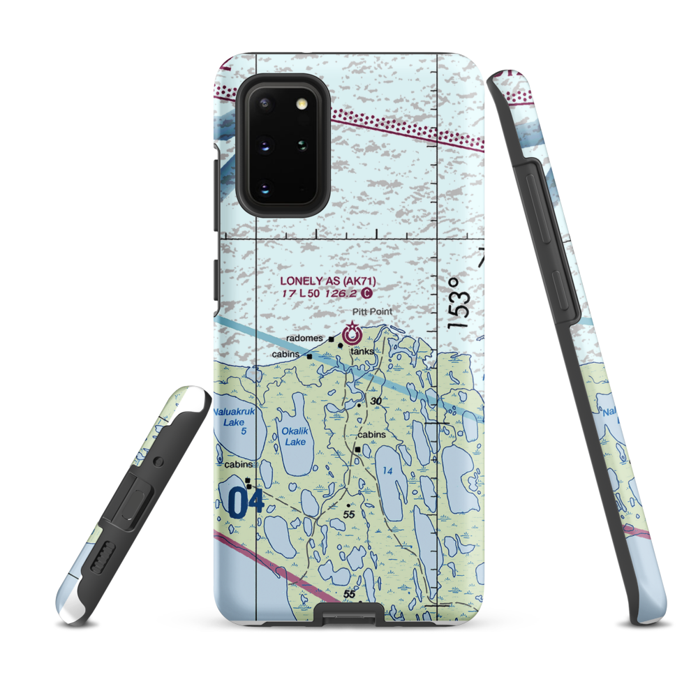 Lonely Air Station (AK71) VFR Sectional Samsung Phone Case Samsung Galaxy S20 Plus model shown