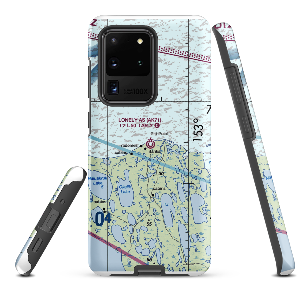 Lonely Air Station (AK71) VFR Sectional Samsung Phone Case Samsung Galaxy S20 Ultra model shown