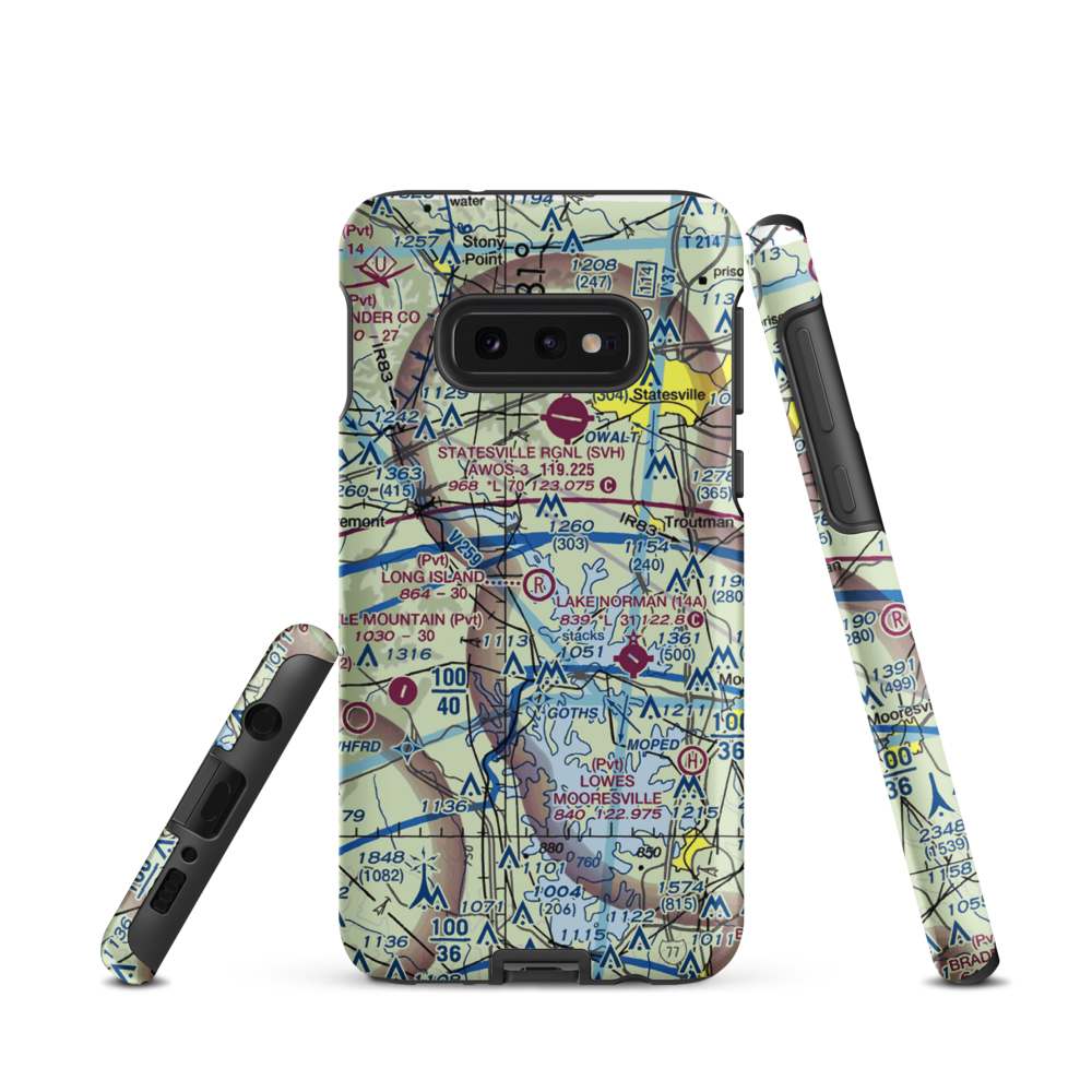 Long Island Airpark (NC26) VFR Sectional Samsung Phone Case Samsung Galaxy S10e model shown