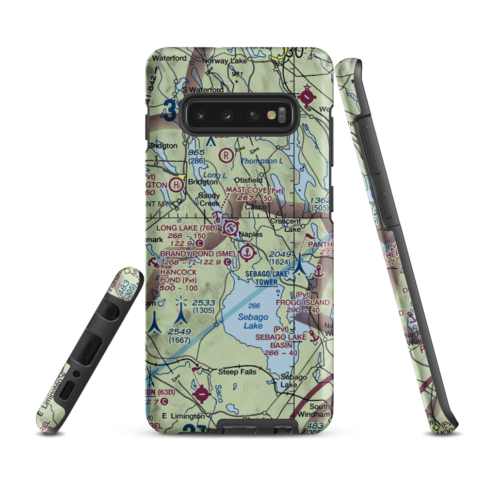 Long Lake Seaplane Base (76B) VFR Sectional Samsung Phone Case Samsung Galaxy S10 Plus model shown