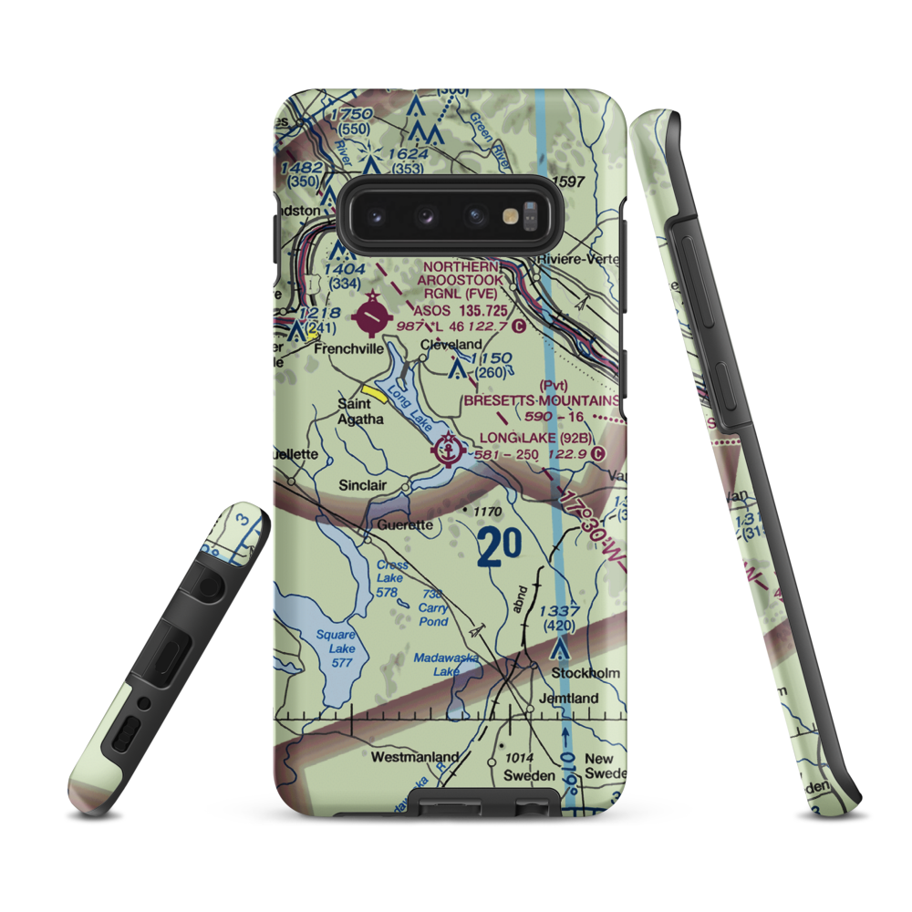 Long Lake Seaplane Base (92B) VFR Sectional Samsung Phone Case Samsung Galaxy S10 Plus model shown