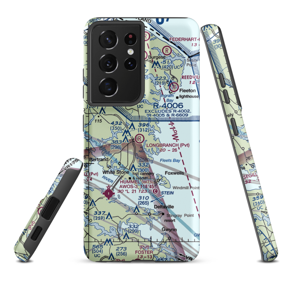 Longbranch Airport (VA08) VFR Sectional Samsung Phone Case Samsung Galaxy S21 Ultra model shown