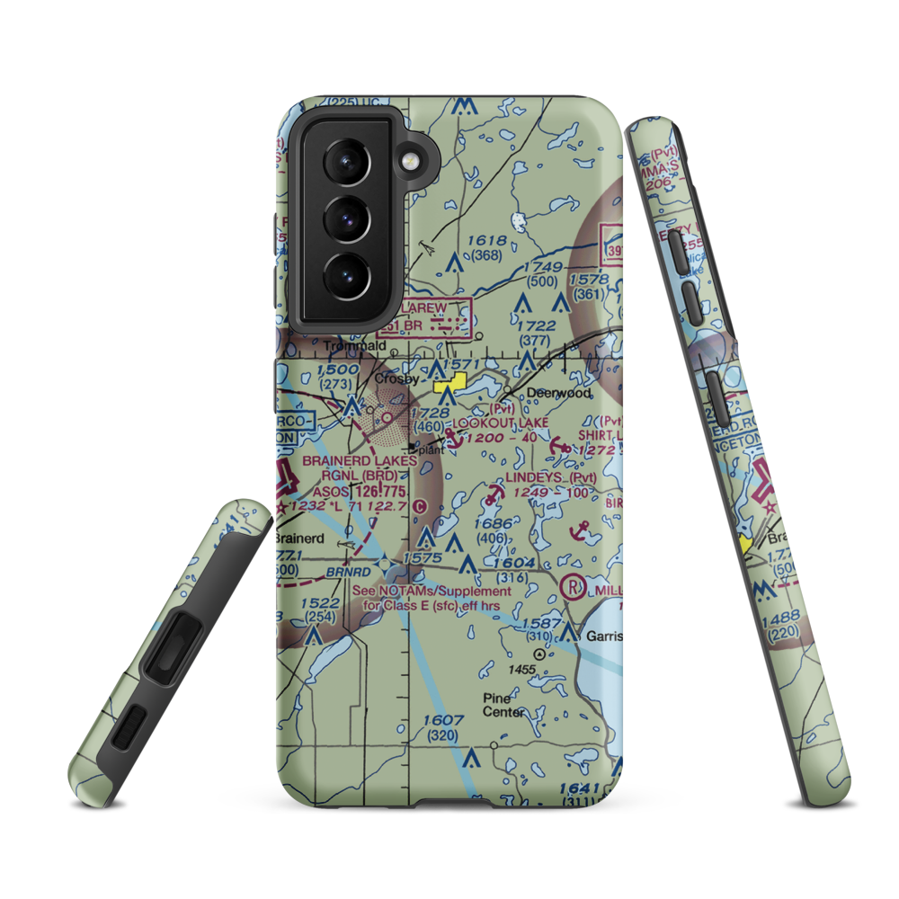 Lookout Lake Seaplane Base (10MN) VFR Sectional Samsung Phone Case Samsung Galaxy S21 FE model shown