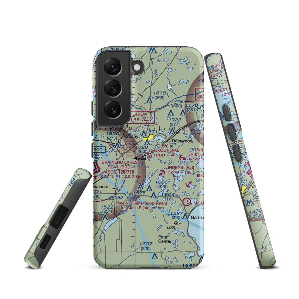 Lookout Lake Seaplane Base (10MN) VFR Sectional Samsung Phone Case Samsung Galaxy S22 model shown