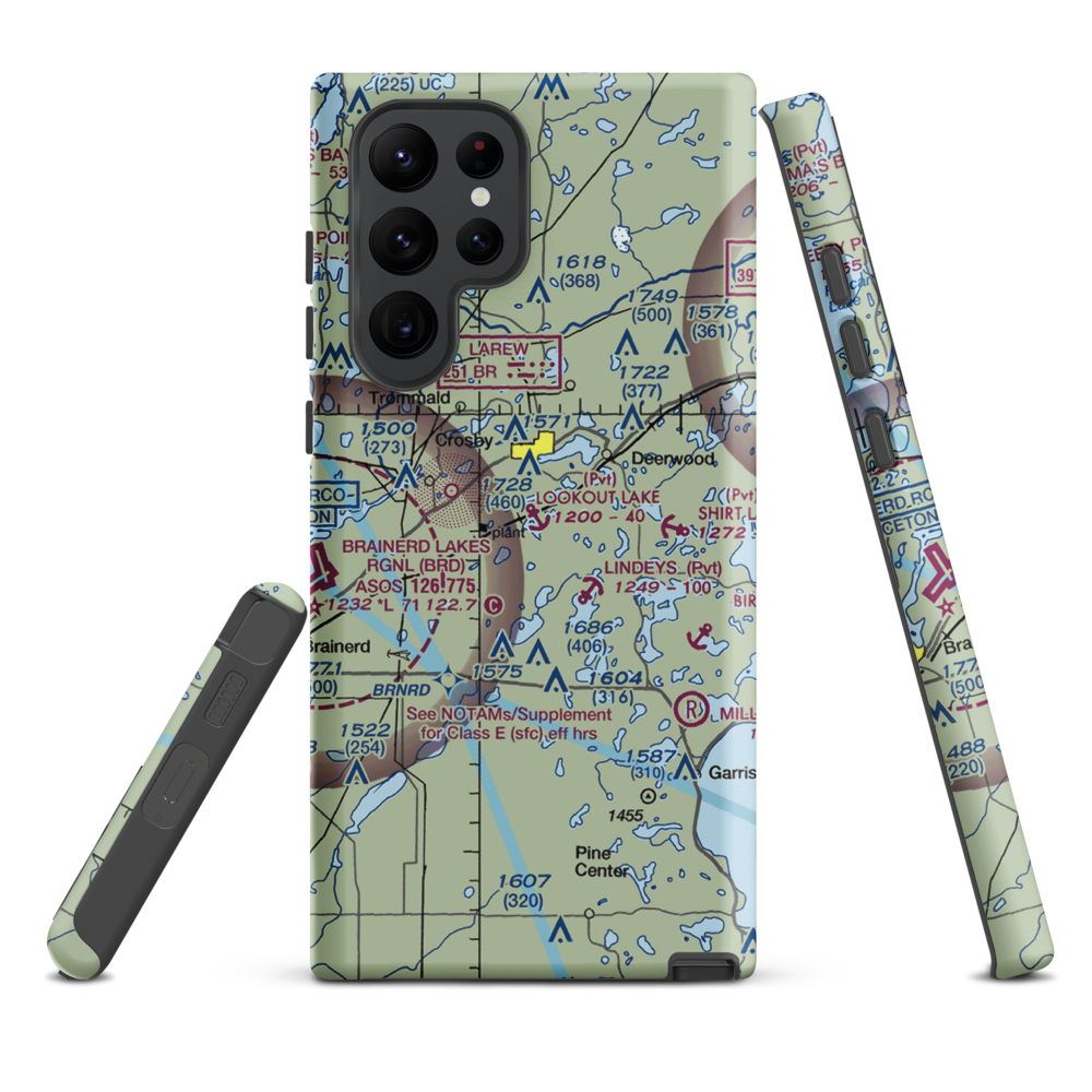 Lookout Lake Seaplane Base (10MN) VFR Sectional Samsung Phone Case Samsung Galaxy S22 Ultra model shown