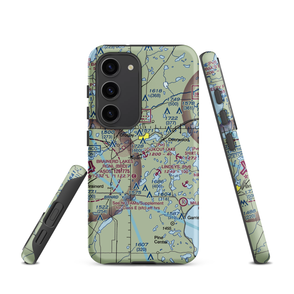 Lookout Lake Seaplane Base (10MN) VFR Sectional Samsung Phone Case Samsung Galaxy S23 model shown