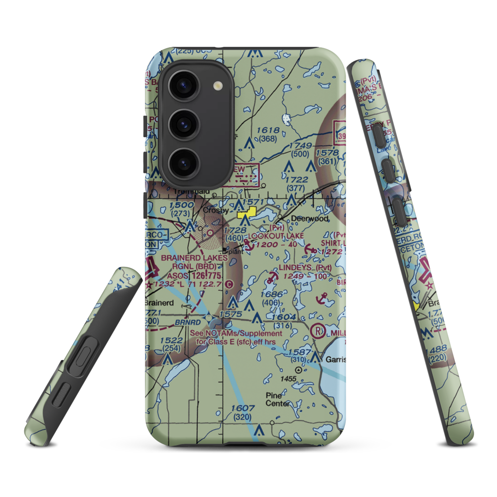 Lookout Lake Seaplane Base (10MN) VFR Sectional Samsung Phone Case Samsung Galaxy S23 Plus model shown