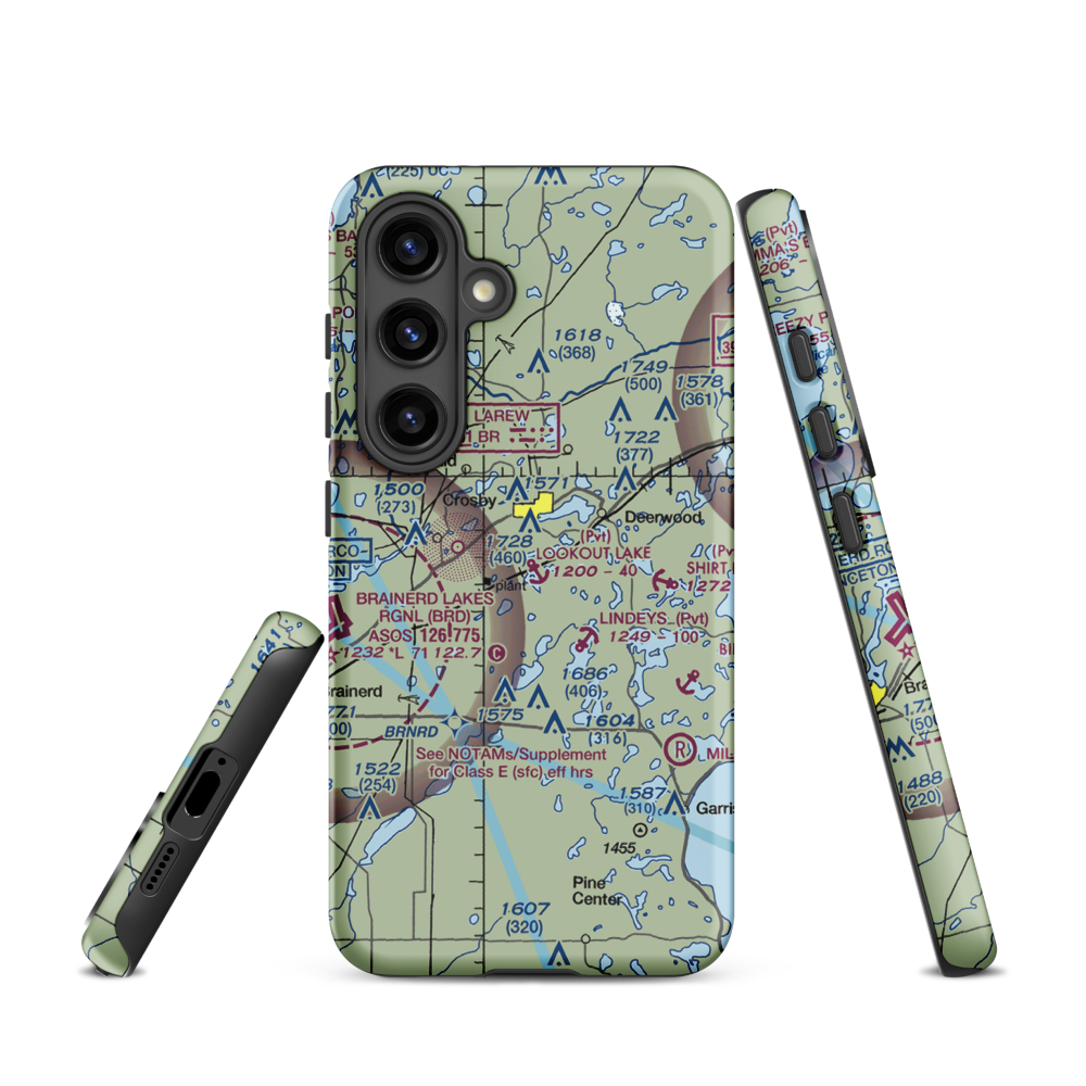Lookout Lake Seaplane Base (10MN) VFR Sectional Samsung Phone Case Samsung Galaxy S24 model shown